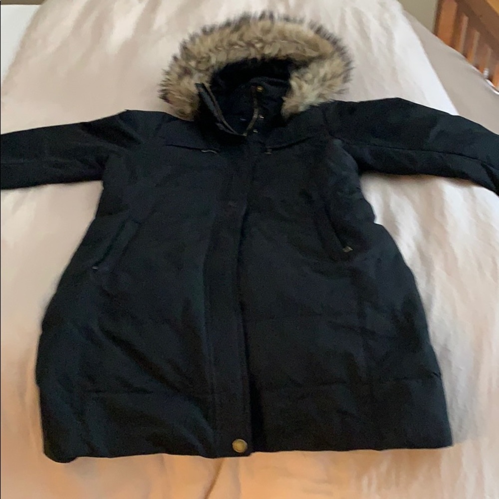 Lands End Down Parka Black Size M (10-12)